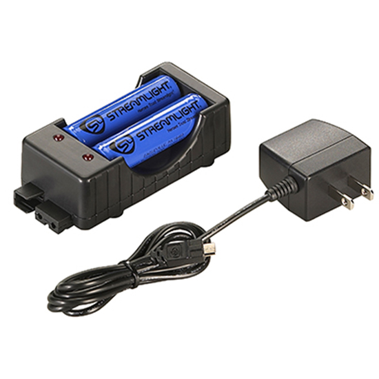 STREAM 18650 CHARGER KIT 120V AC INCLUDES 2 BAT - Hunting Accessories